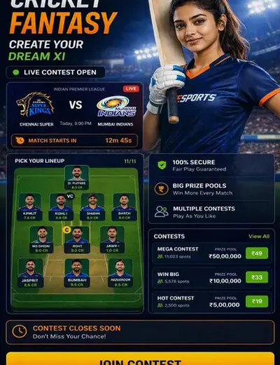 Wwwwin444 (win 444) fantasy cricket & matchday visual 3